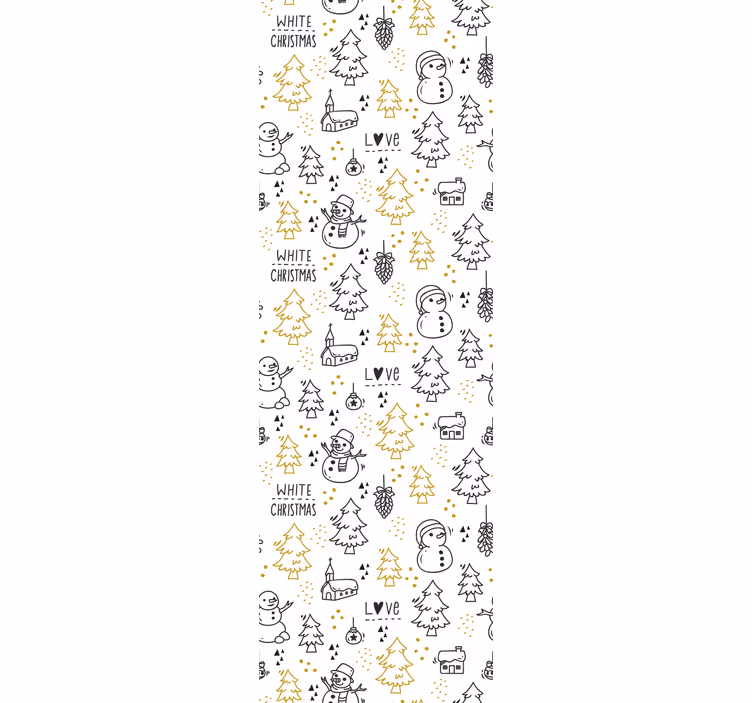 Papier peint de Noël scène hivernale festive - TenStickers