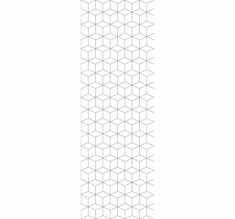 Papier peint formes géometriques motif hexagonal blanc - TenStickers