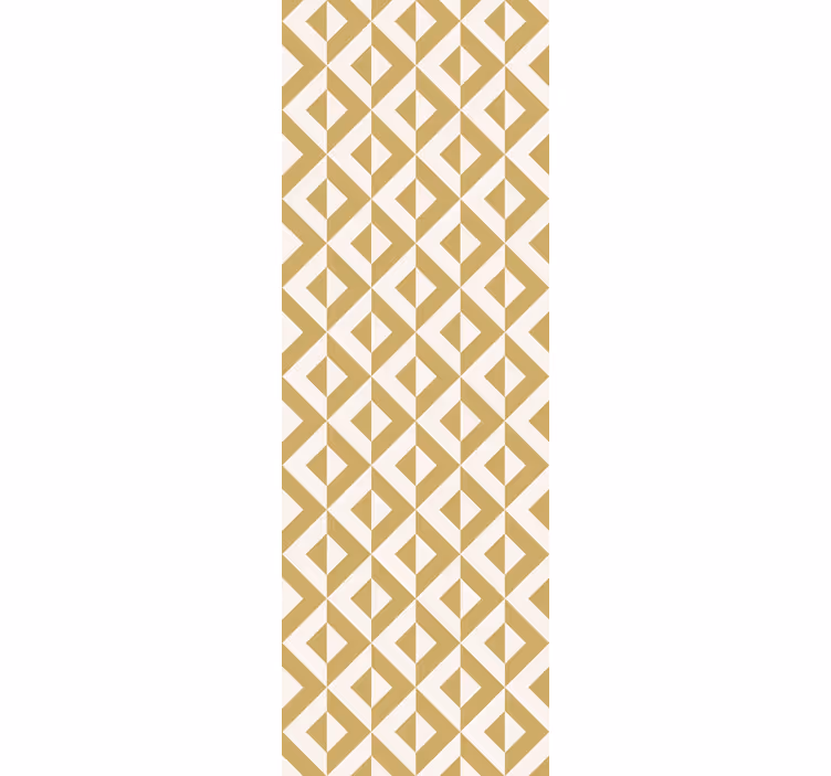 Papier peint formes géométriques triangles dorés et blancs - TenStickers
