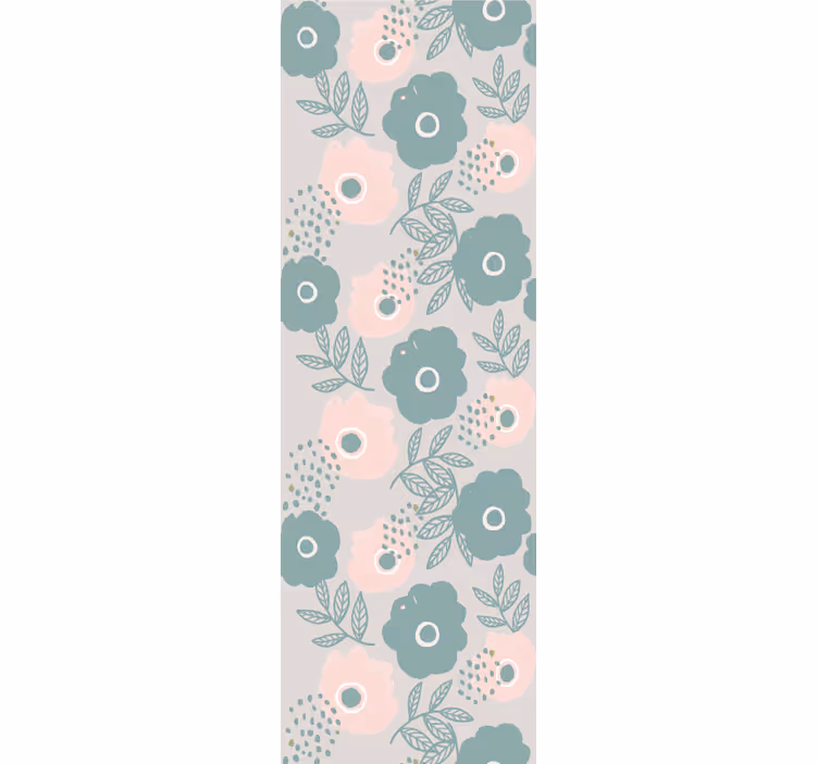 Papier peint fleuri motifs doux - TenStickers