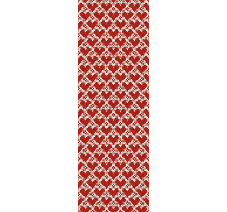 Papier peint salon motif de tissu en forme de cœur - TenStickers