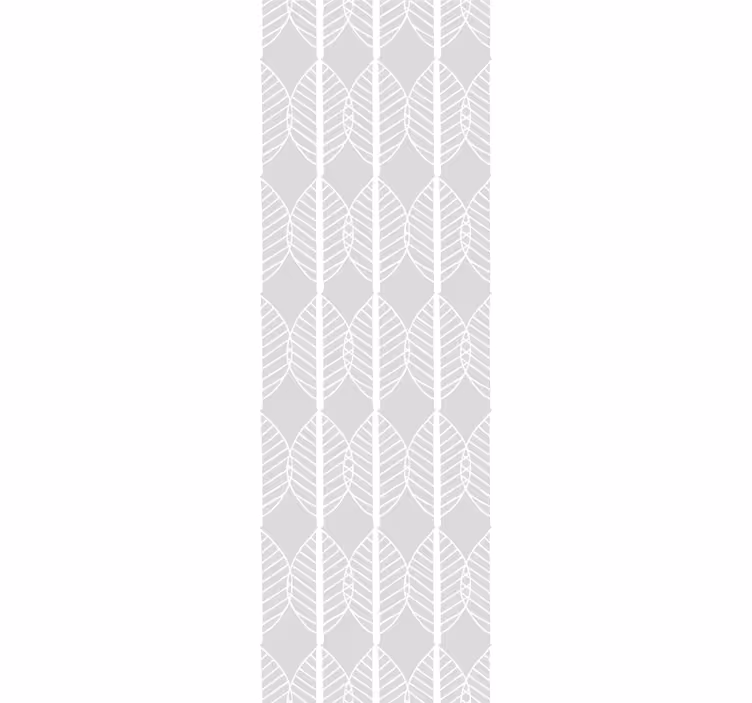 Papier peint feuillage motif à rayures grises - TenStickers