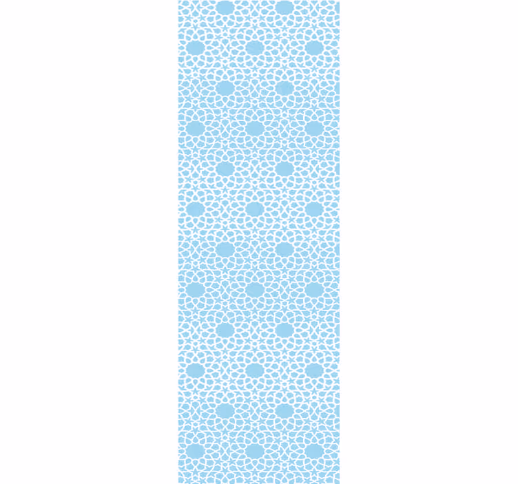 Papier peint fleuri motif cercle fleuri - TenStickers
