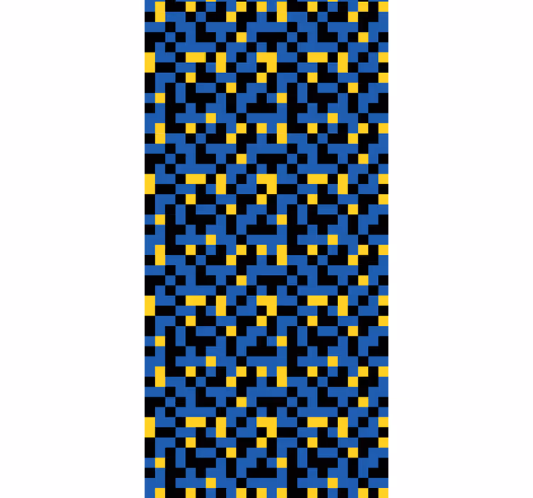 Papier peint formes géometriques blocs de couleurs pixelisés - TenStickers