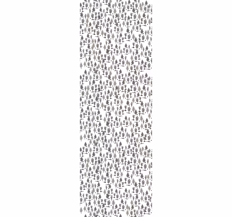 Papier peint arbres silhouettes noires nordiques - TenStickers