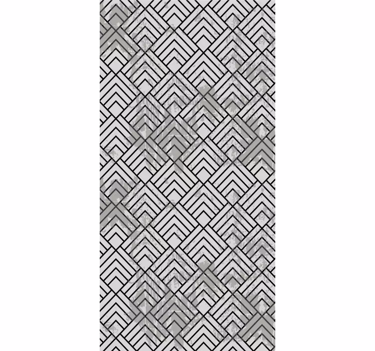 Papier peint formes géometriques motifs linéaires gris - TenStickers