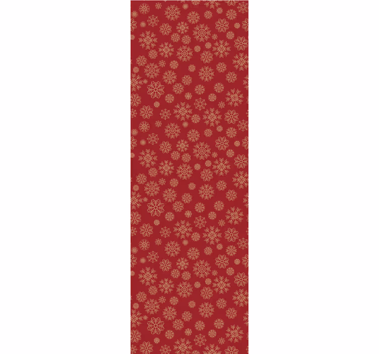 Papier peint de Noël motif floral givré - TenStickers