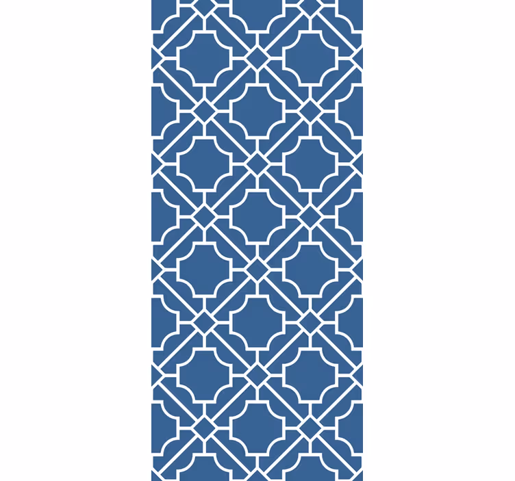 Papier peint ornemental motif classique bleu - TenStickers