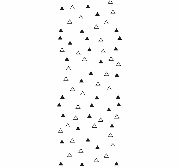 Papier peint triangles motif scandinave noir et blanc - TenStickers