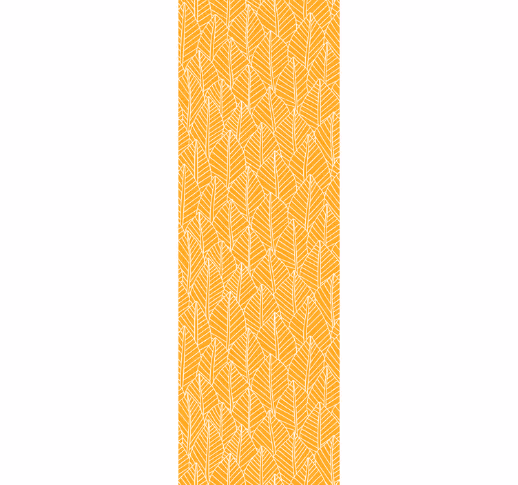 Papier peint feuillage texture feuillue jaune - TenStickers