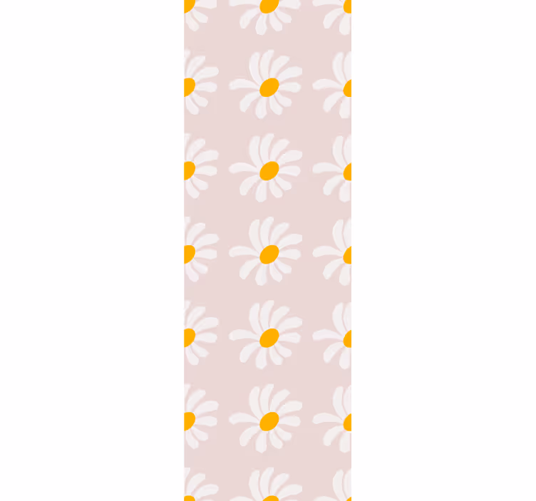 Papier peint floral douces rangées de marguerites - TenStickers