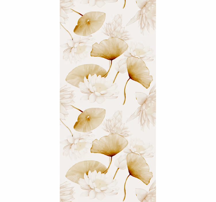 Papier peint floral motif botanique fleuri - TenStickers