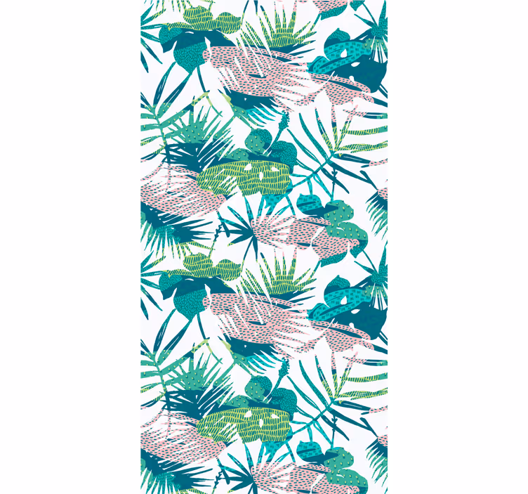Papier peint jungle éclatement de feuille botanique - TenStickers