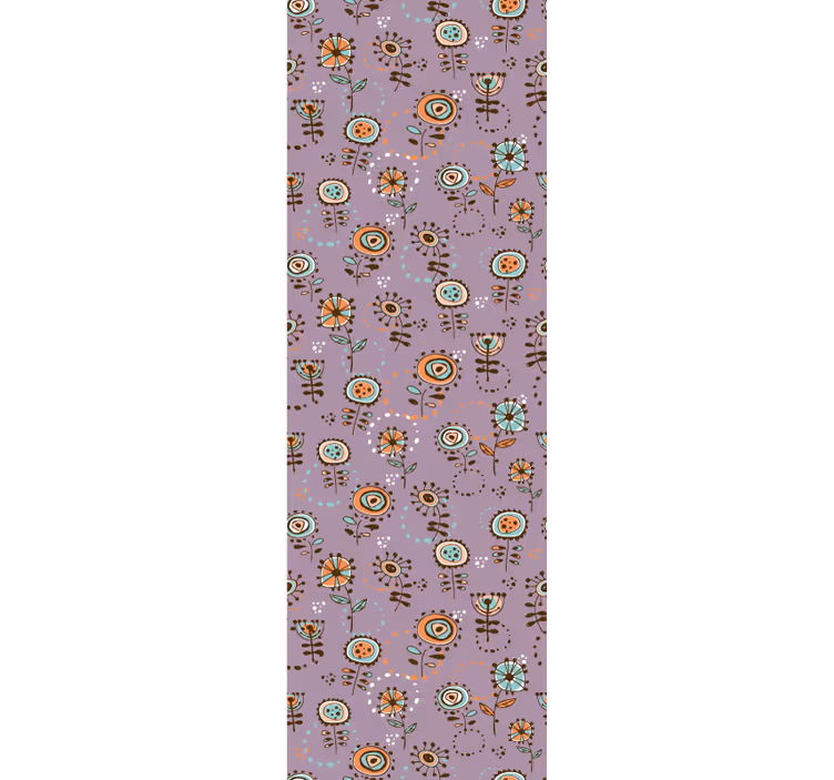 Papier peint floral patch d'art populaire - TenStickers