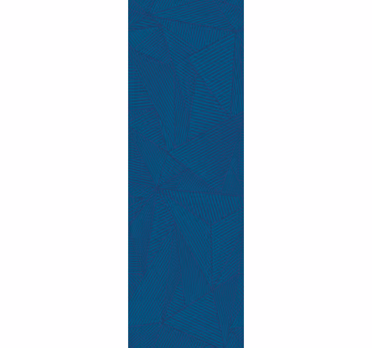 Papier peint triangles facettes géométriques bleues - TenStickers