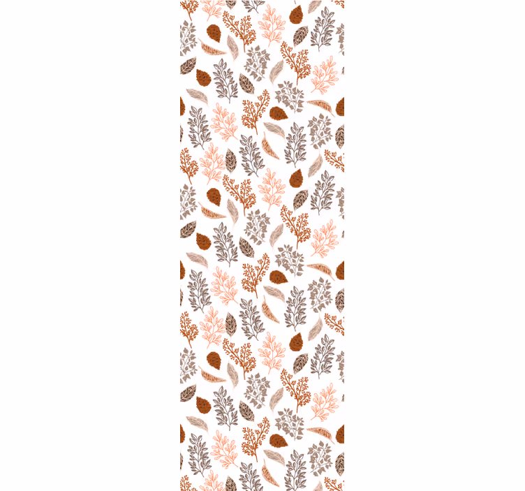 Papier peint feuillage dispersion botanique d'automne - TenStickers