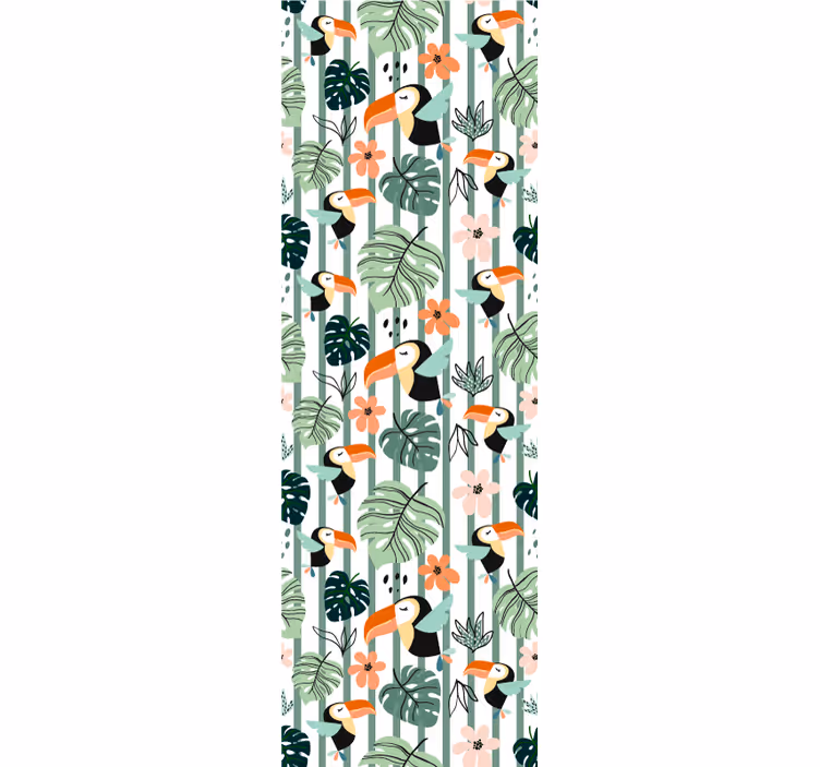 Papier peint animaux thème toucan tropical - TenStickers