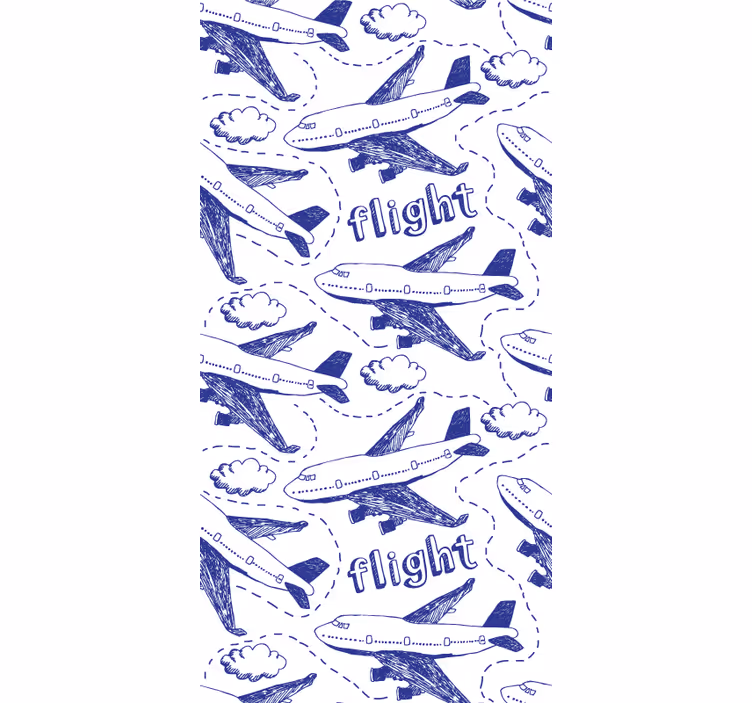 Papier peint ville scène de vol d'avion - TenStickers