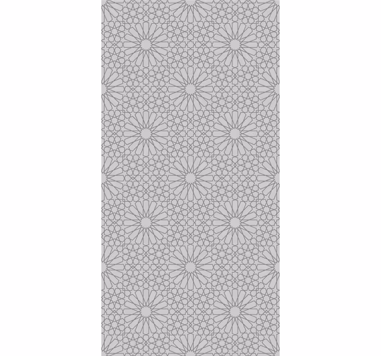 Papier peint fleuri imprimé gris chic - TenStickers