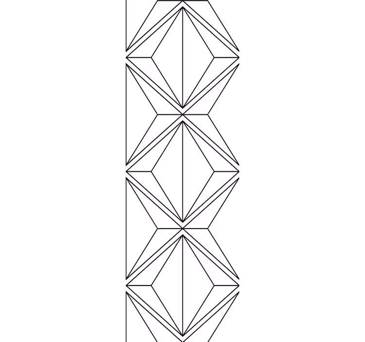 Papier peint formes géométriques diamants stylisés - TenStickers