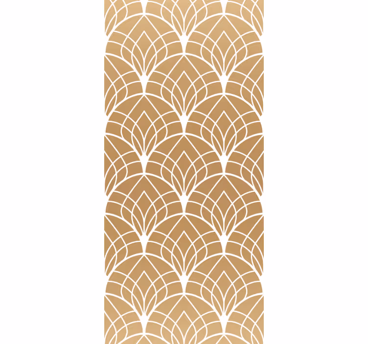 Papier peint carrelage formes de feuilles élégantes - TenStickers