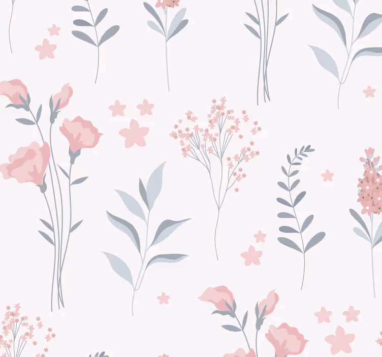 Papier peint floral style jardin fleuri - TenStickers