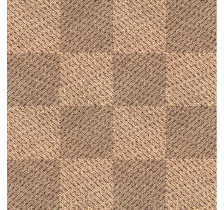 Papier peint texture carrés de jute à motif marron - TenStickers