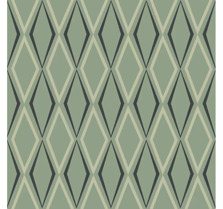 Papier peint vintage diamants verts des années 1930 - TenStickers