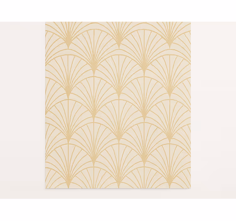 Papier peint vintage éventail art déco des années 1920 - TenStickers