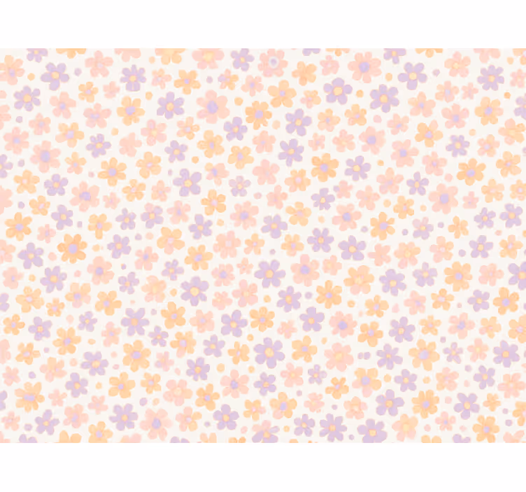 Papier peint chambre enfant petites fleurs pastel - TenStickers