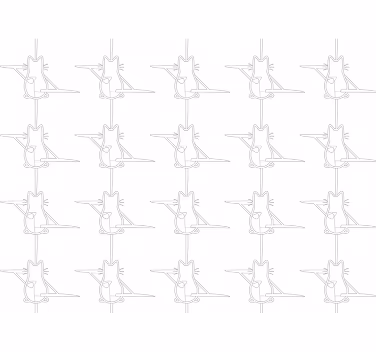 Papier peint chats contours - TenStickers