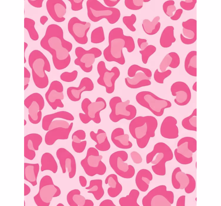 Papier peint rose imprimé léopard - TenStickers