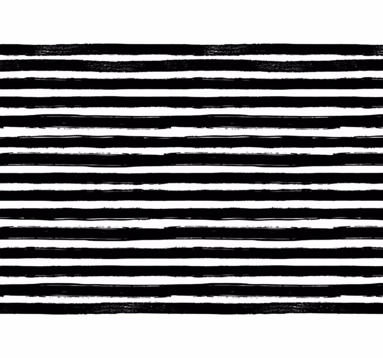 Papier peint ligne horizontale rayures noir et blanc - TenStickers