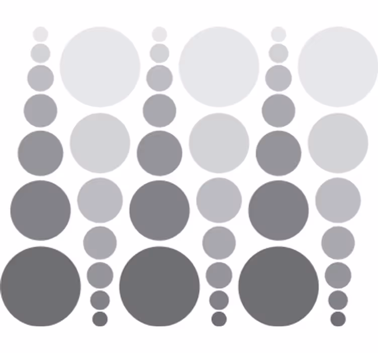 Papier peint formes géométriques cercles colorés gris - TenStickers
