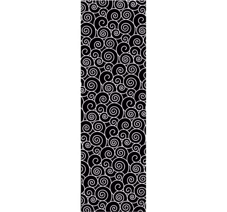 Papier peint formes géométriques vagues noires et blanches - TenStickers