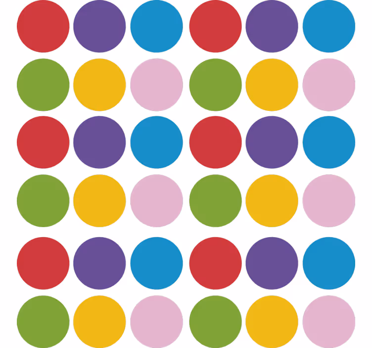 Papier peint formes géométriques cercles colorés simples - TenStickers