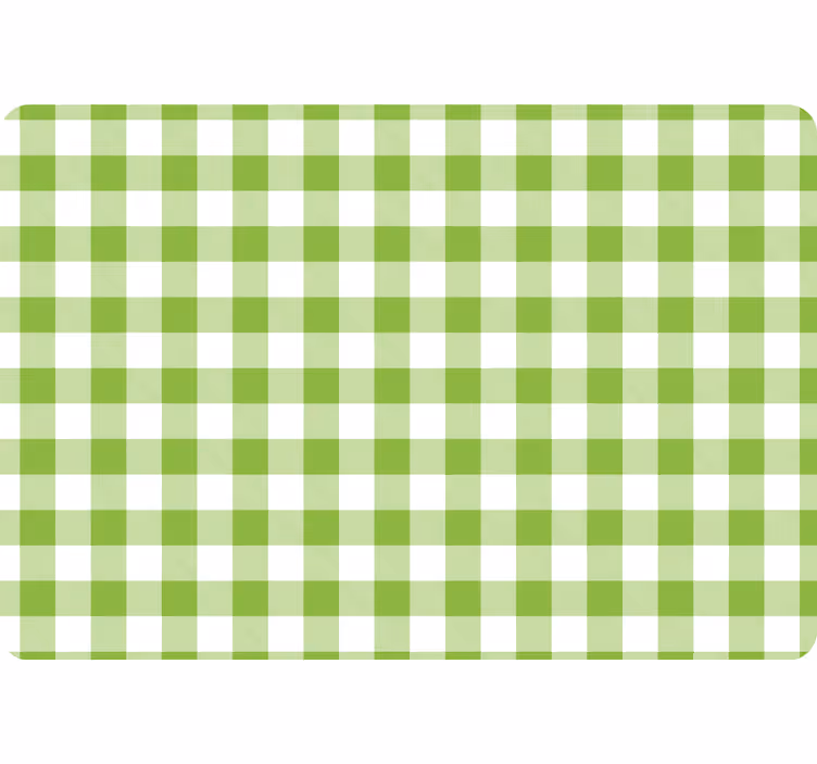 Papier peint formes géométriques motif à carreaux verts - TenStickers