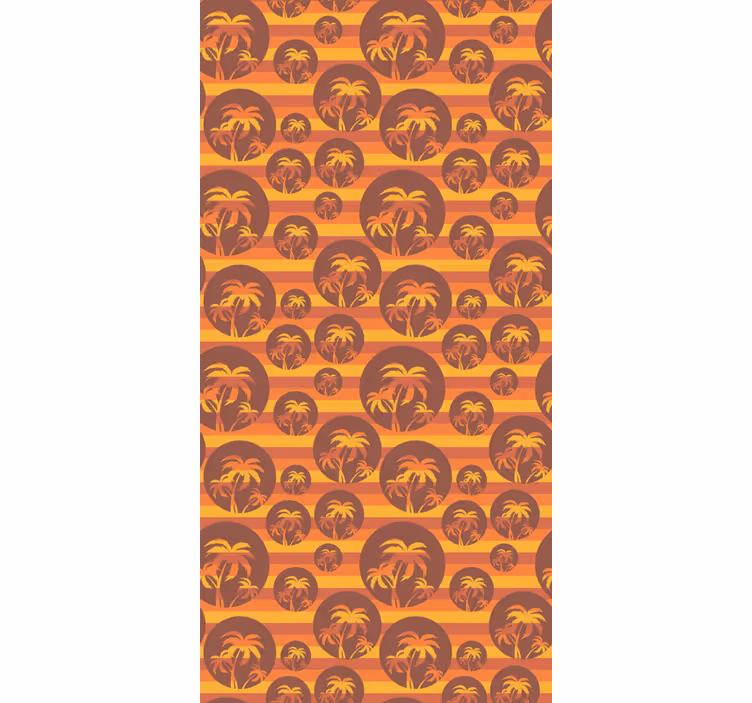 Papier peint nature coucher de soleil et palmiers - TenStickers