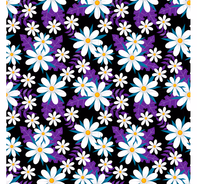 Papier peint nature affichage floral coloré - TenStickers