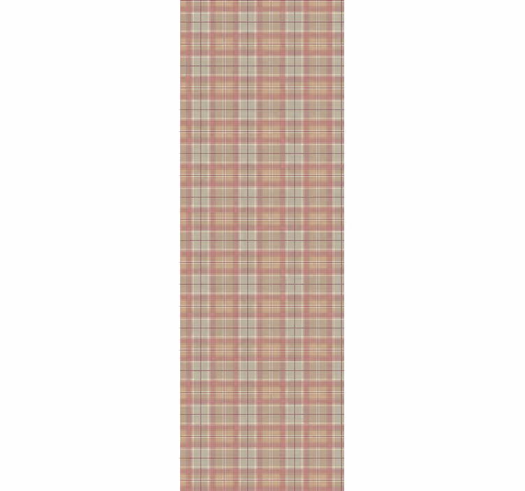 Papier peint salon texture tartan marron - TenStickers