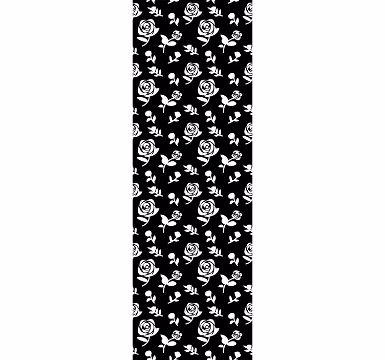 Papier peint ornemental motif floral monochrome - TenStickers