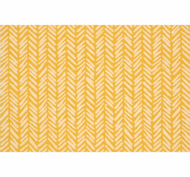 Papier peint salon chevrons jaunes en zigzag - TenStickers