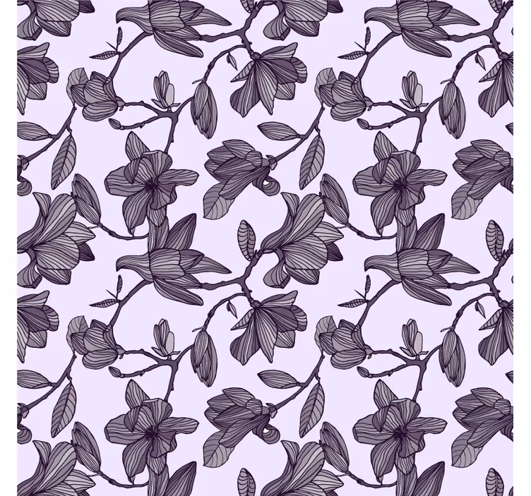 Papier peint chambre design mignonne de magnolia - TenStickers