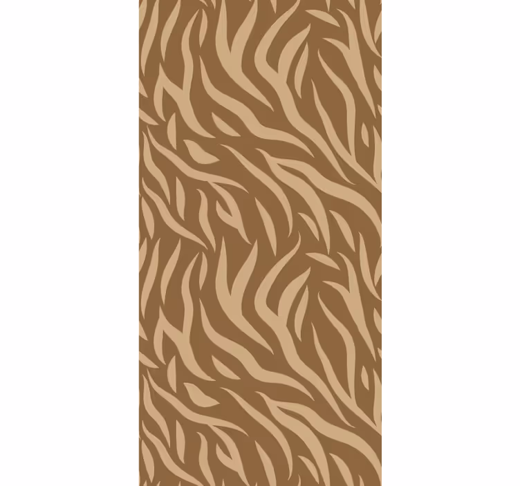 Papier peint chambre motif peau de tigre marron et beige - TenStickers