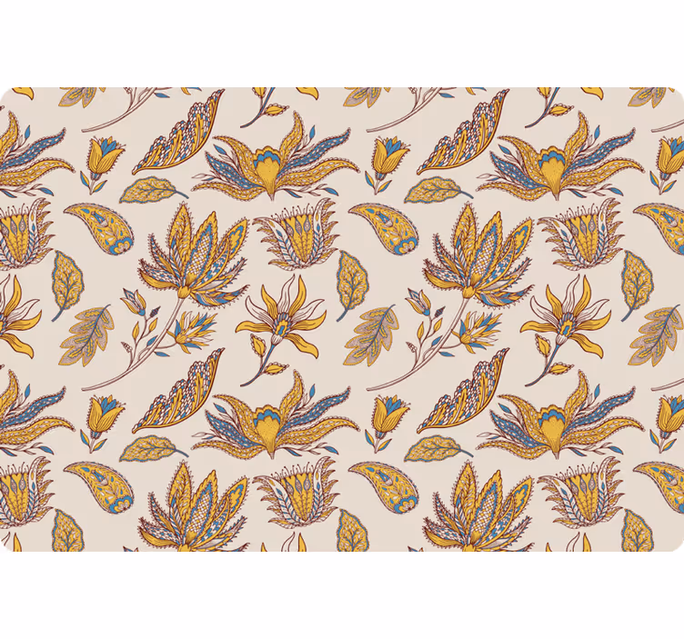 Papier peint floral ensemble de fleurs paisley - TenStickers