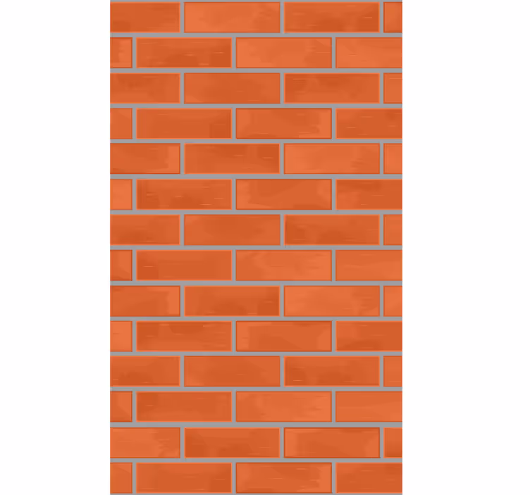 Papier peint ornemental motif briques rouges - TenStickers