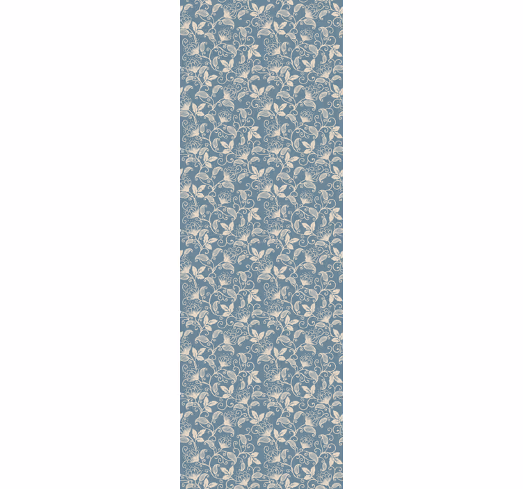 Papier peint ornemental motif bleu et beige - TenStickers