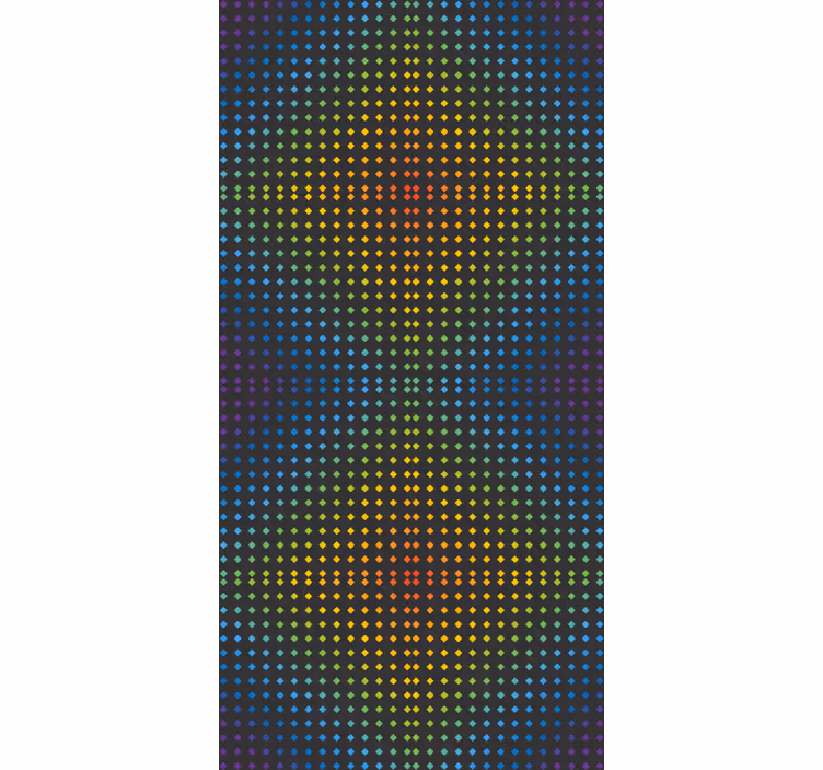 Papier peint ornemental fond mosaïque arc-en-ciel - TenStickers