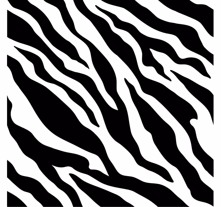 Papier peint ornemental motif rayures zèbre - TenStickers