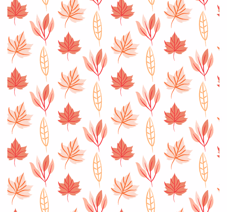 Papier peint ornemental arrangement de motifs feuilles - TenStickers